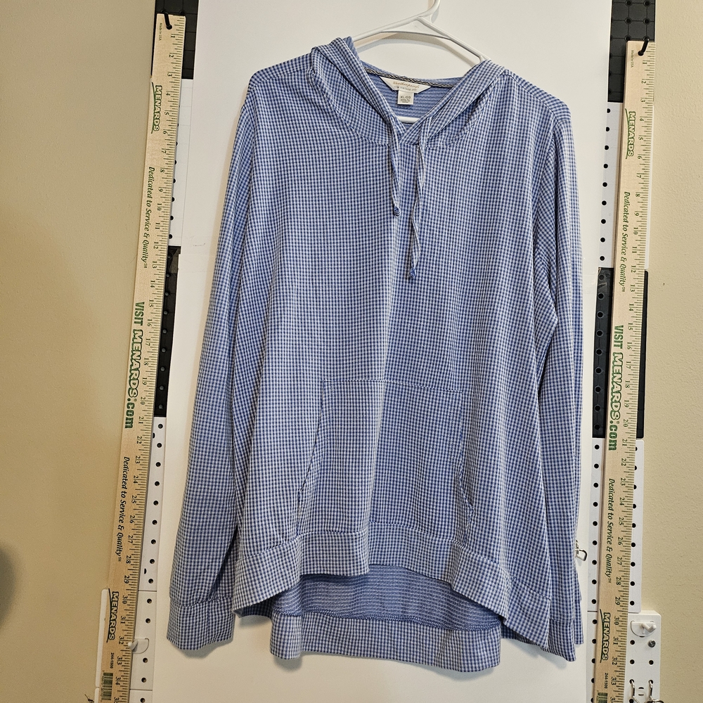 Weatherproof Blue Checkered Hoodie